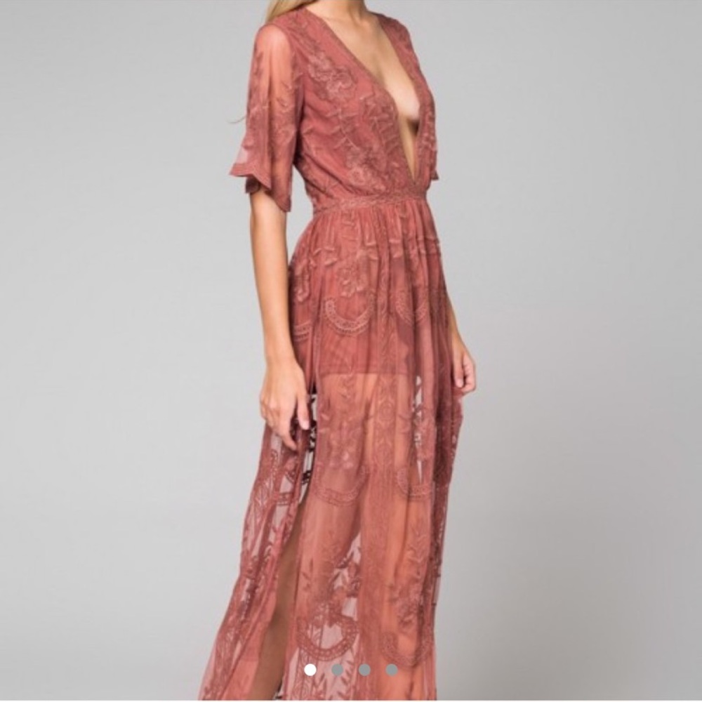 Honey Punch pink Lace Dress/Romper